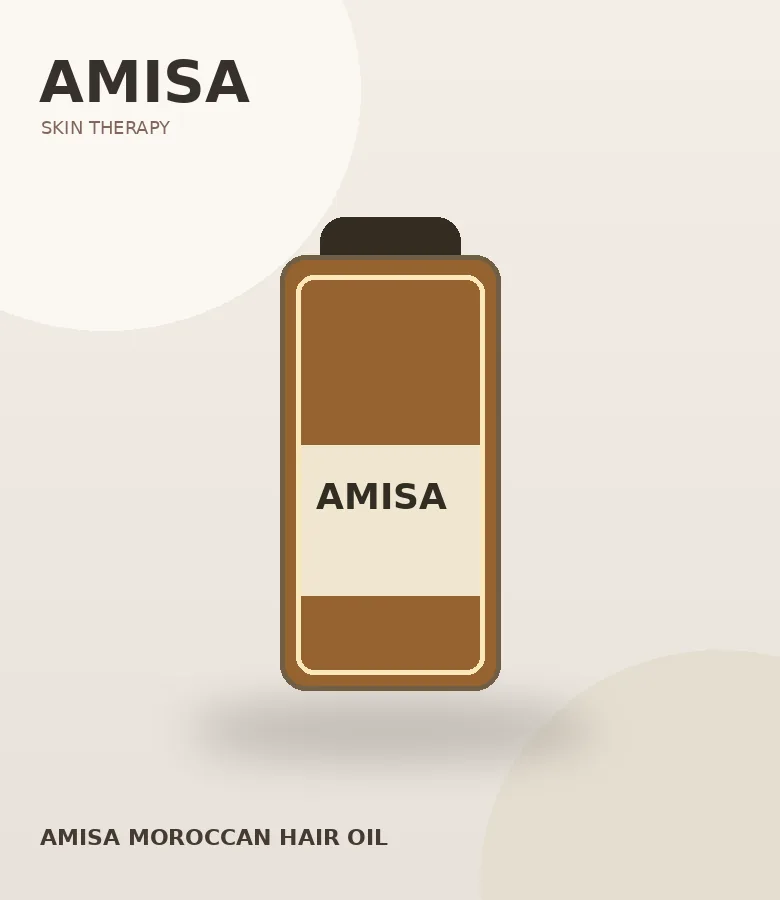 Illustrative rendering of Amisa Moroccan Hair Oil