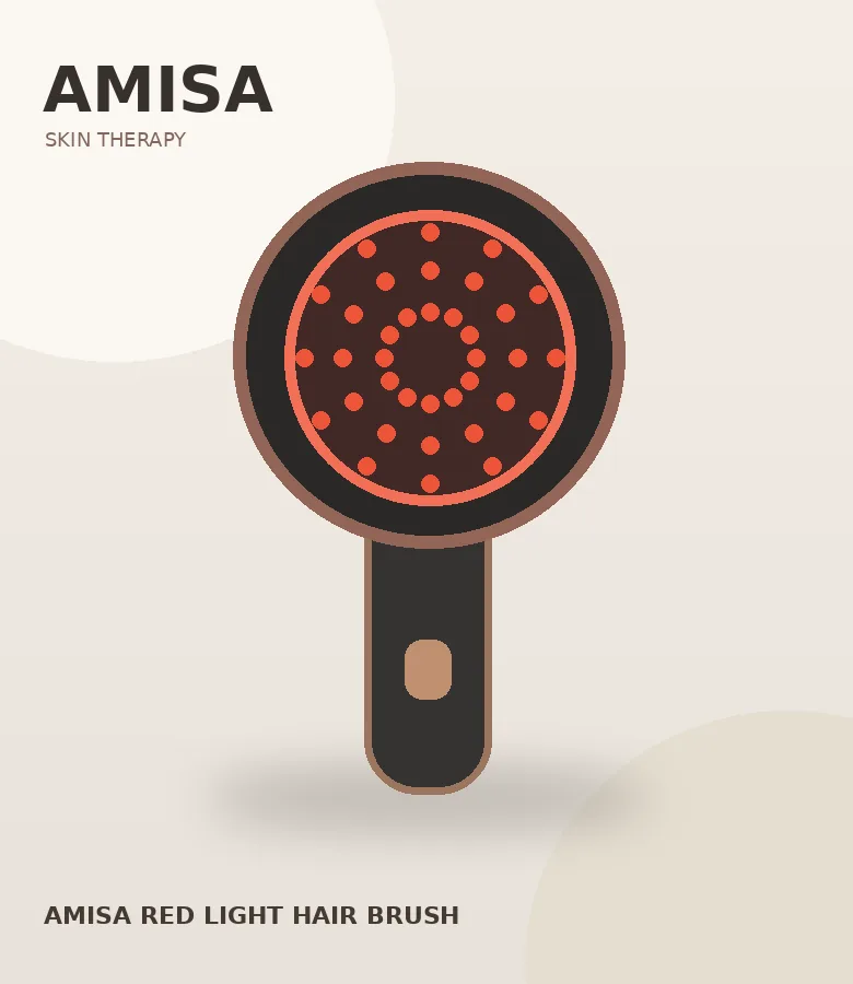 Illustrative rendering of AMISA RED LIGHT HAIR BRUSH