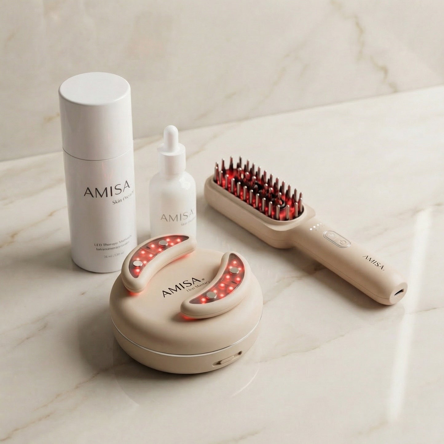 AMISA RED LIGHT HAIR BRUSH.